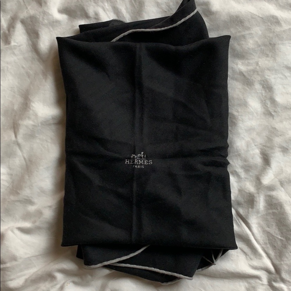 Hermès Neckerchief, Cotton, Black